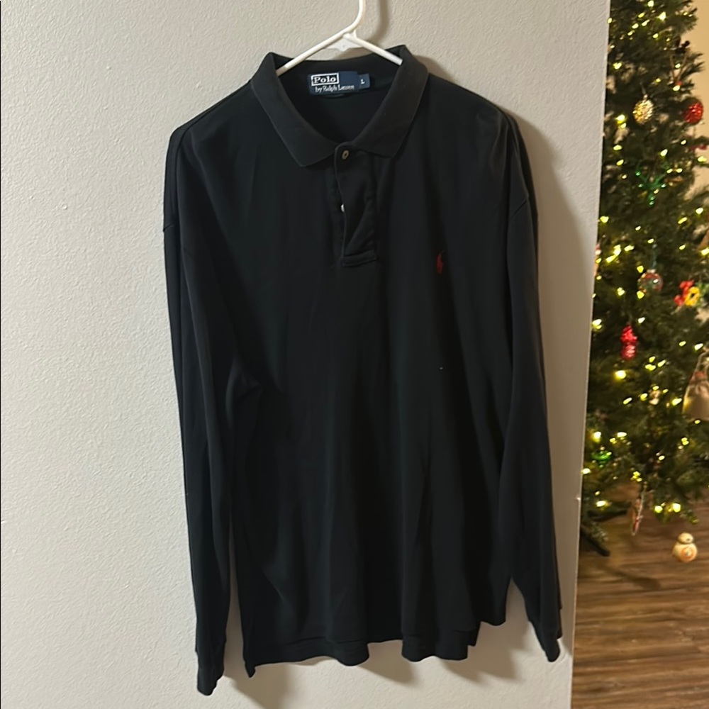 Polo by Ralph Lauren Men's Black Long Sleeve Shirt
